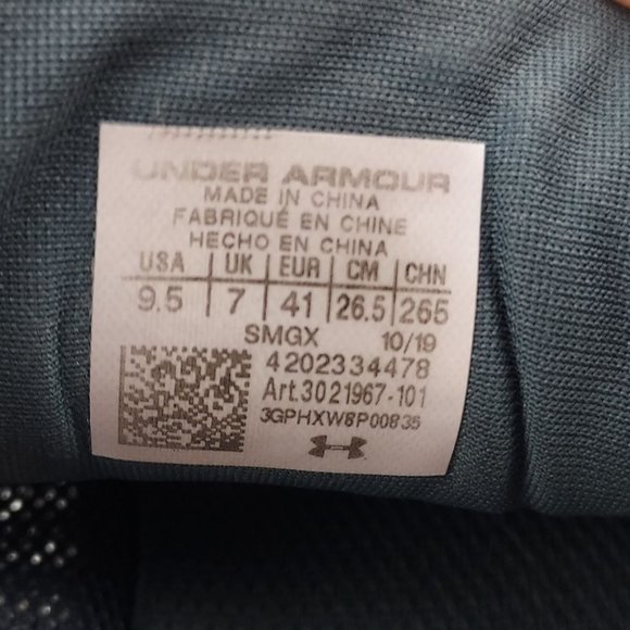 Under Armour Charged Impulse‎ Womens 9.5 Gray Running Shoes Sneakers 3021967-101 - Picture 7 of 9